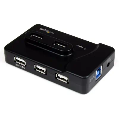 StarTech Hub combiné USB 3.0/2.0 6 ports avec port de_0