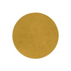Stil Casa, set de 12 sous-plat unies, polyuréthane cousu, Ø 20 cm, finition dollar couleur ocre. - STP20D-OCD_0