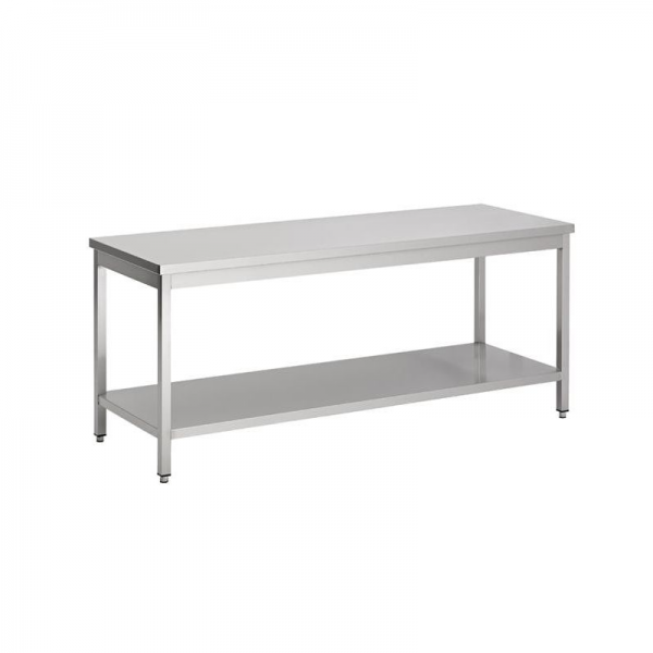 Table inox 600 dosseret et roulettes en option - 7452.3102_0