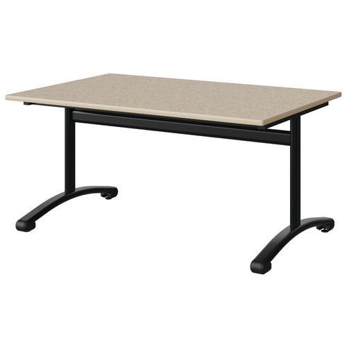 TABLE MALIBU 120X80 T3 DL ST ISOSON BEI 1460/BEIGE NOIR 9005