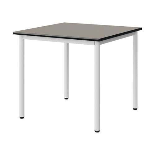 TABLE MALIBU 80X80 T5 4P STRA ANTIB GRIS U727/NOIR BLC 9016