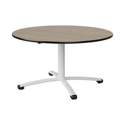 TABLE MALIBU Ø 120 T4 PC STRA CHÊNE 1146/NOIR BLC 9016