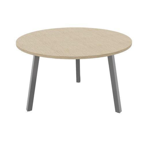 TABLE PARTAGE Ø 120 CM CHÊNE / ALU - BURONOMIC
