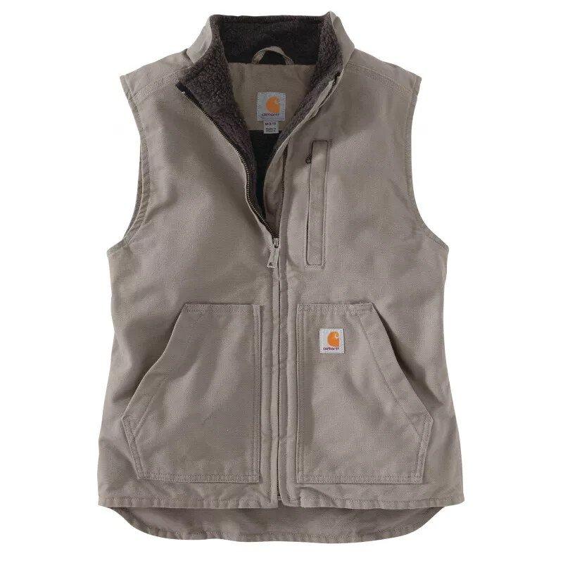 Veste Mock Neck Femme - XL - Carhartt - Gilet doublé en polaire avec col montant et multiples poches_0