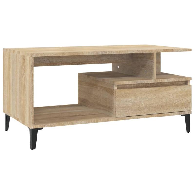 VidaXL Table basse Chêne sonoma 90x49x45 cm Bois d'ingénierie Modèle Ombre Altair Prime Plus - 819623_0