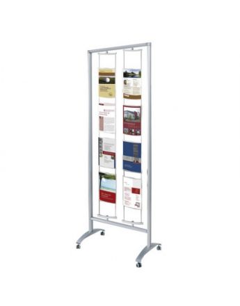 Vitrines extérieures - Présentoir mobile pour visuels A4 - KD-SOPI2020X, 8 cadres rotatifs et design élégant_0