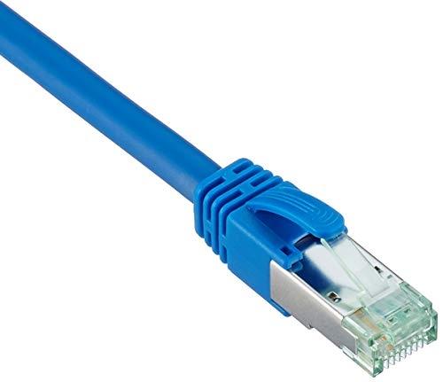 NAMBO Câble patch Premium S/FTP Cat 6A T138 - 10 Gigabit - GHMT ISO/IEC - Bleu - 0,25 m_0
