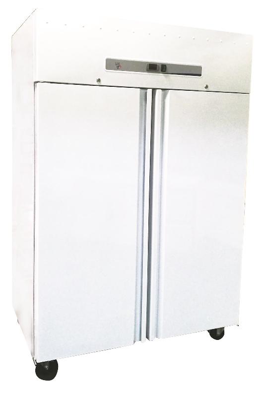 Armoire réfrigérée blanche 2 portes - intérieur aluminium brut - 1200 litres - GN1200TNB_0