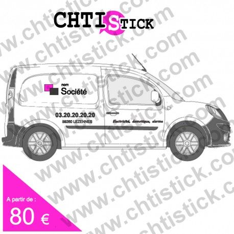 B MQ2 - Marquage véhicule publicitaire pour utilitaire et camionnette - Partner, Berlingo, Kangoo_0