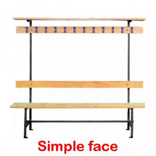 Banc vestiaire en bois avec patères et porte-sac - L 2000 mm - Marque Rolléco_0