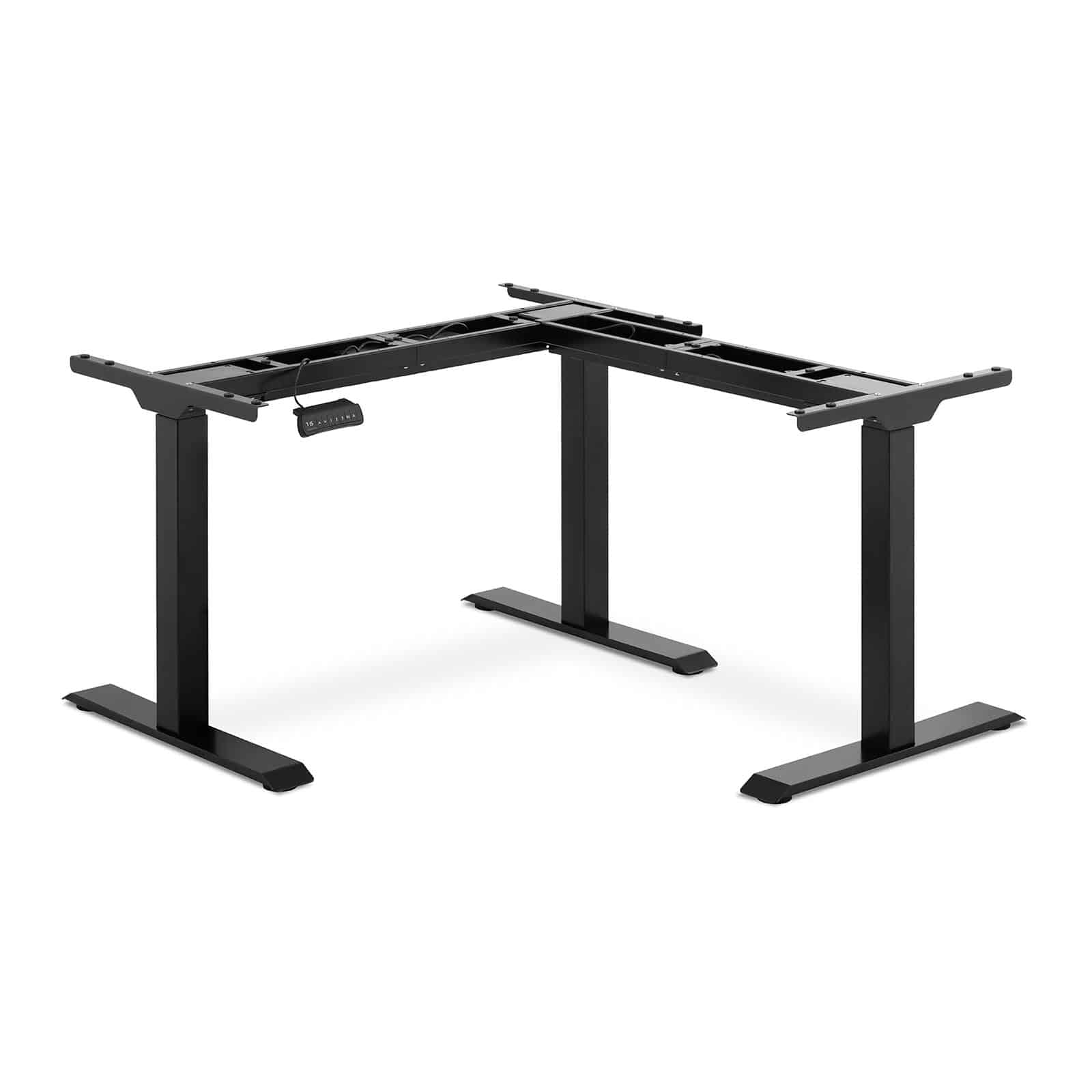 Bureau d'angle assis-debout électrique - Hauteur 69-118 cm - Largeur ajustable 90-150 cm (gauche) / 110-190 cm (droite) - Charge max 150 kg_0