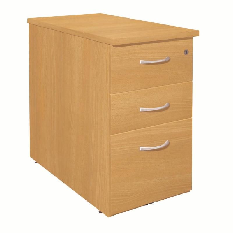 CAISSON MÉLAMINÉ NF ENVIRONNEMENT HAUTEUR BUREAU HÊTRE - H.72 X L. 42 X P. 80 CM