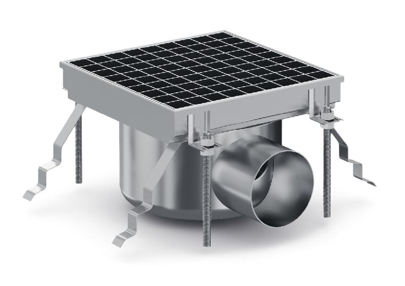 Caniveau de sol pour cuisine professionnelle - 200x200x131 mm - Référence 7075.0120_0