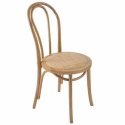 Bistromania Chaise de bistrot LEVIS - Noire - Assise tressée - NZ004_0