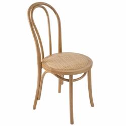 Chaise de bistrot LEVIS - Bois naturel - L 54 x P 54 x H 88 cm - Bistromania - marron Bois massif NZ004_0