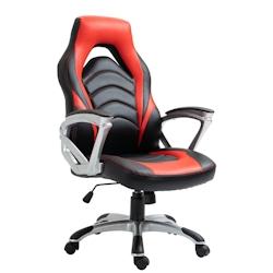 CLP Fauteuil de bureau / Gaming Foxton en similicuir Noir / Rouge - rouge polyester 316015_0