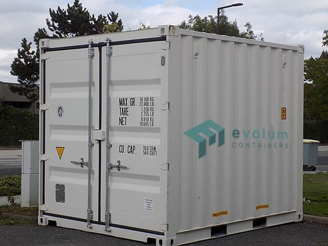 Container de stockage 10 pieds en location, utilisé pour le stockage de matériel, idéal pour les entreprises de travaux publics, du BTP ou de gros oeuvre_0