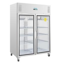 Equipementpro - Vitrine réfrigérée 2 portes GN 2/1 inox – 770 Litres - Froid Ventilé - 5050984781087_0