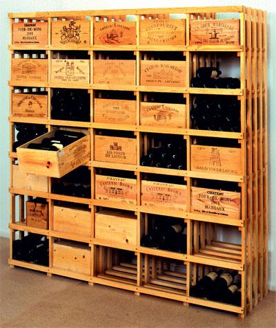 Etagère pour le stockage des caisses de bouteilles de vin : modèle_0