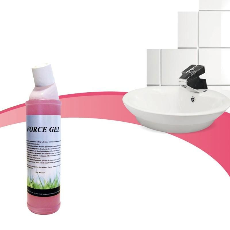 Force gel - Gel détartrant puissant sanitaires avec bec directionnel - Référence san-forgel/750_0