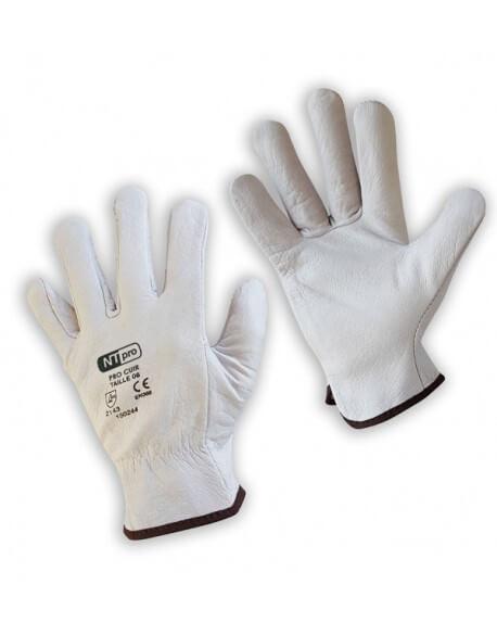 Gants de manutention en cuir pleine fleur - G10000 - Résistance EN388 classe 2142_0