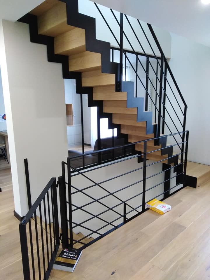 Barrière de sécurité en acier style industriel