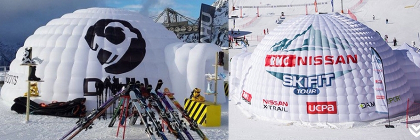 Igloo dome gonflable personnalisé auto ventilé - structure esthétique et facile à monter_0