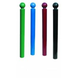 Potelet boule - tube acier Ø 76 et Ø 114 mm - hampe 1200 mm hors pommeau décoratif_0