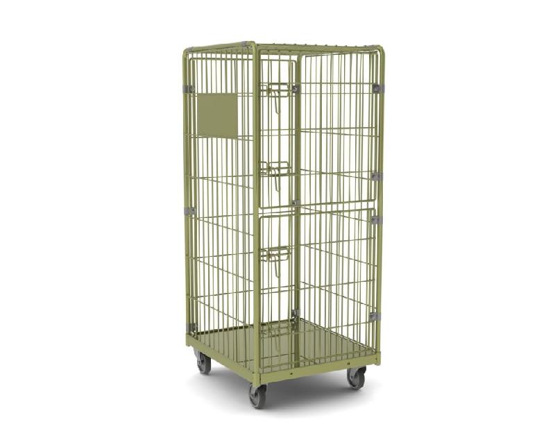 Roll picking packing - porte 1/1 box avec toit - dimensions 700x800x1700 mm_0
