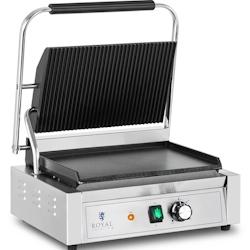 Royal Catering - Royal Catering RCPKG-2200-M Machine À Panini Toaster Électrique Plancha Électrique Professionnelle Rainurée + Lisse 2 200 W - arg_0