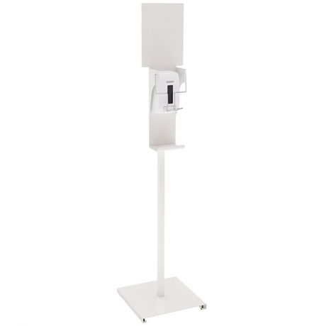 Station de désinfection des mains automatique - Totem 1630 mm - Détection infrarouge sans contact - Acier traité anticorrosion_0