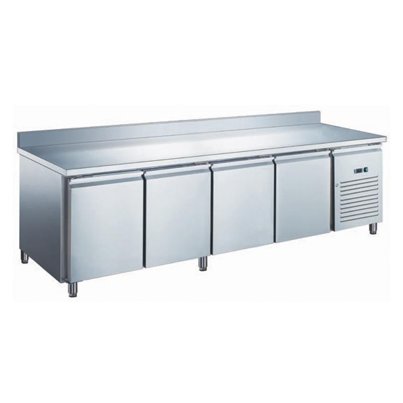 Table réfrigérée inox positive avec dosseret avec évaporateur ventilé 4 portes 553 litres - GN4201X_0