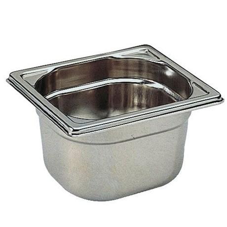 BAC GASTRO INOX GN 1/6 H.150 MM PLEIN SANS ANSES