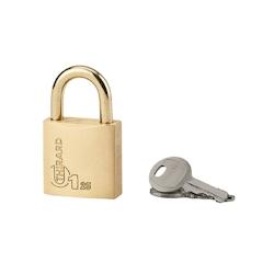 Cadenas à clé Type 1, bagage, anse acier, 25 mm, 2 clés - THIRARD - doré 3150261610269_0