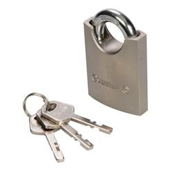 Cadenas en Acier à Anse Protégée 50 mm – Sécurisé et Résistant – Protection Optimale pour Vos Biens - Silverline - gris 5060012965396_0
