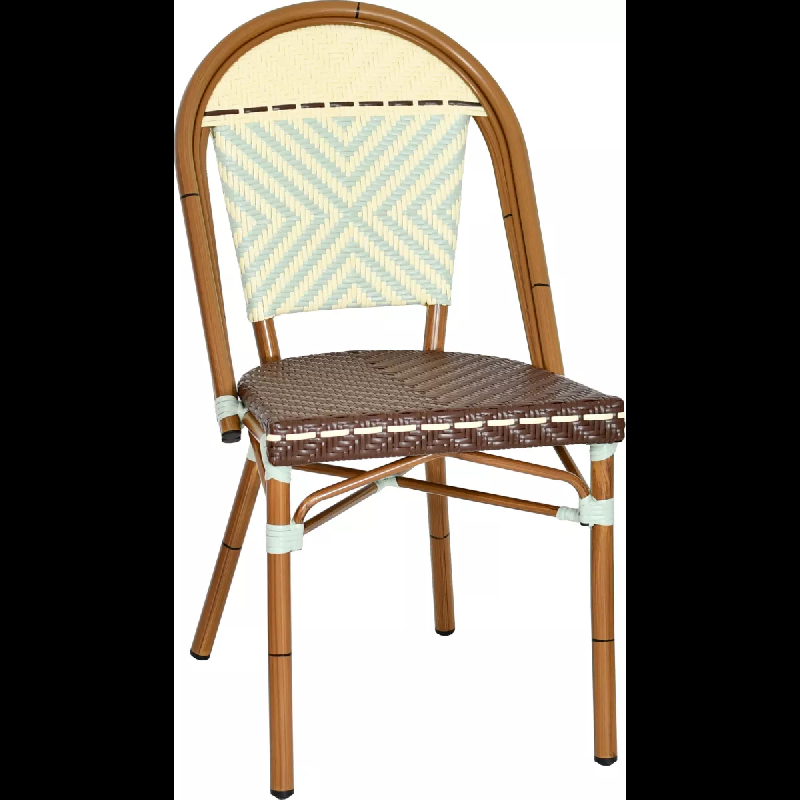 Chaise de restaurant ANCEY - aluminium rotin - tressage nylon - bistrot extérieur_0