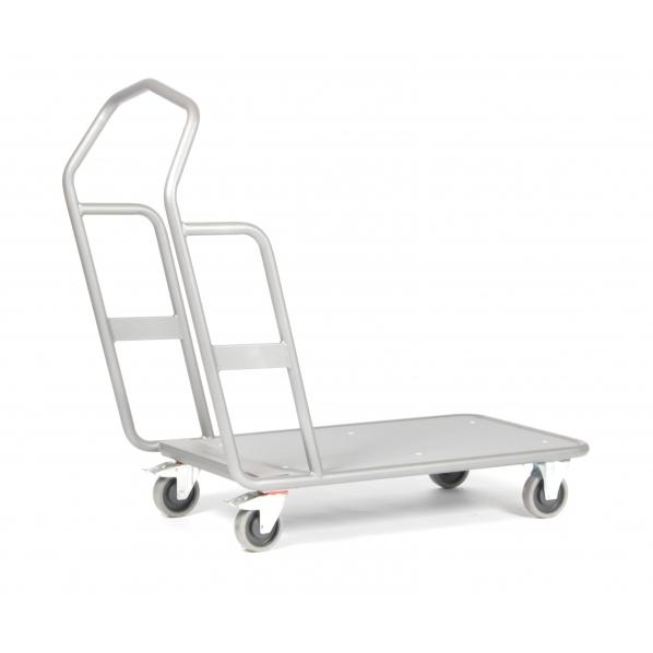 Chariot de manutention ergonomique EDCAR - 300 kg - 1 plateau - 4 roues pivotantes avec frein - Marque MATADOR_0