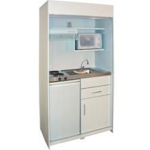 Combibloc Cuisine A Rideaux Armoire/Evier/Frigo/M.Onde/Rob