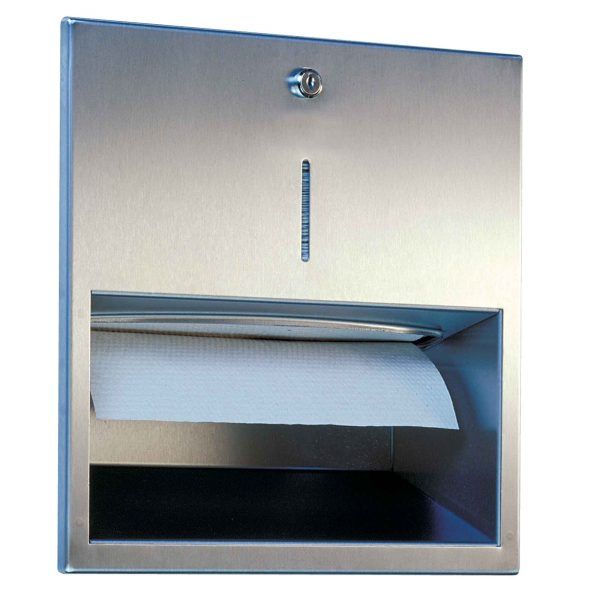 DP3302 - Distributeur de serviettes en papier encastré - Dolphin Solutions en acier inoxydable finition satinée_0