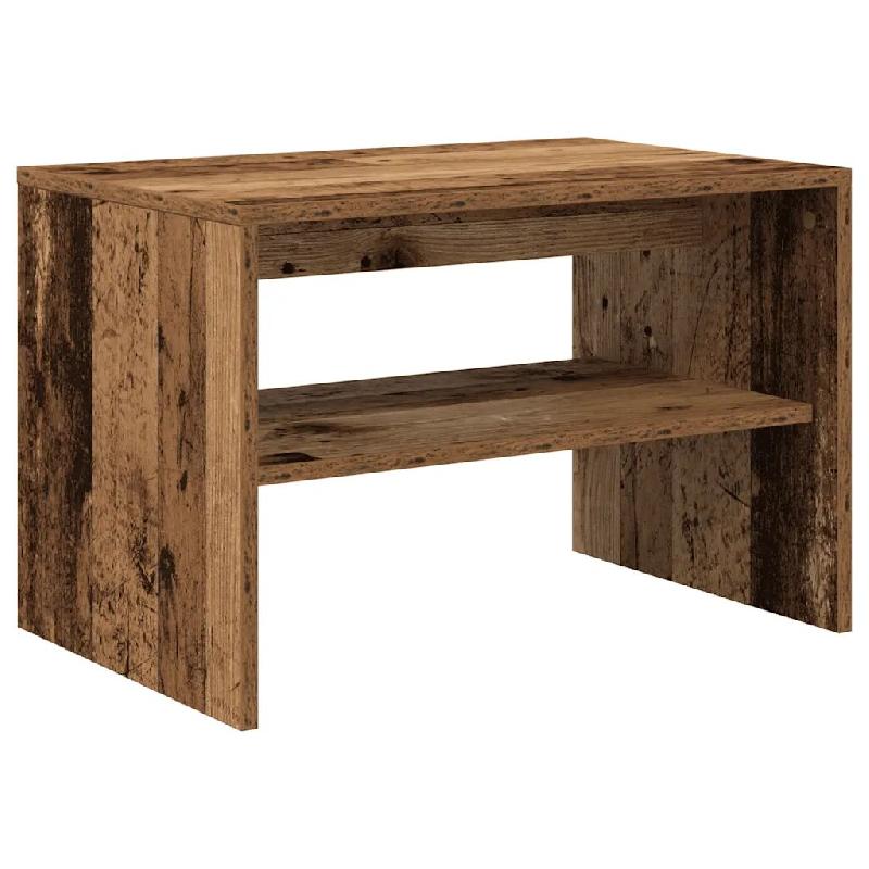 Helloshop26 - Meuble TV double fonction ancien bois 60 x 40 x 40 cm rangement pratique style vintage en bois vieux 02_0051226 - Bois massif 3000236805_0