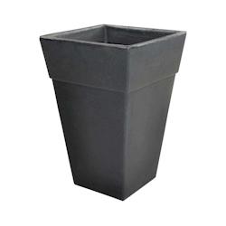 Jardinière en polyéthylène anthracite Quadro Roto - gris 3830010980064_0