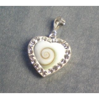 PENDENTIF OEIL DE SAINTE LUCIE OU SHIVA ET ZIRCONIUM