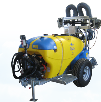 Pulvérisateur de vignes tracté - LOIRE JUNIOR (Turbine M120) - Cuve jusqu'à 1500 L, rampe hydraulique extensible_0