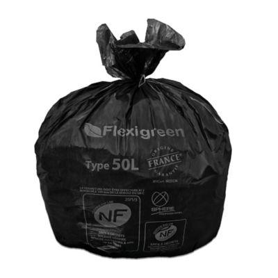 Sac poubelle noir Flexigreen 50 L, lot de 500_0