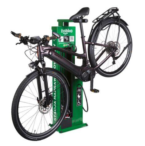 Station de réparation et gonflage en acier galvanisé ou inox - Outils inclus, pompe multi-valves -  Vélo Scandic_0