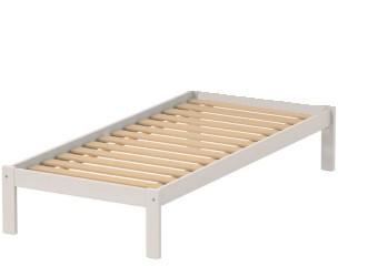Lit 90x190 cm - Sans tête - Sommier à lattes - Piètement en hêtre massif_0