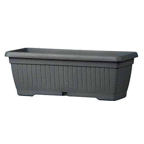 Teraplast Cassette Côtes Anthracite 50 cm - Pots d'extérieur en plastique_0