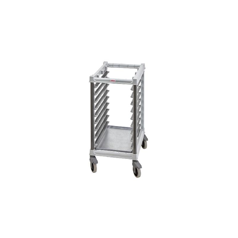 Échelle inox pâtissière basse 9 plaques (L)600 x (P)400 mm, sur roulettes_0