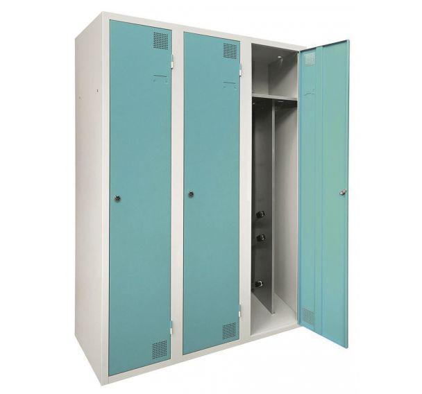 ARMOIRE SÉCHANTE IS 3 COLONNES À CLÉ VERT CLAIR - MANUTAN COLLECTIVITÉS