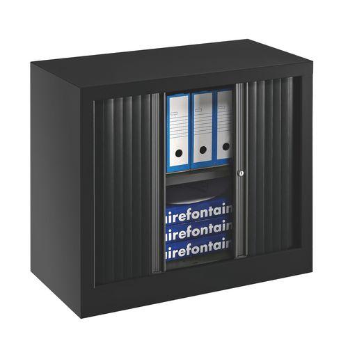 ARMOIRE À RIDEAUX MONOBLOC ÉCO-CONÇUE CLASSIQUE H 70 X L 120 CM NOIR